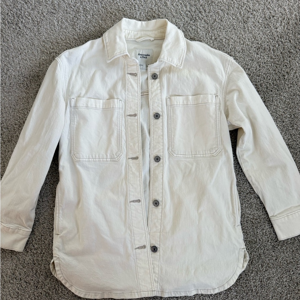 Abercrombie & Fitch Cream Button Down Shirt
